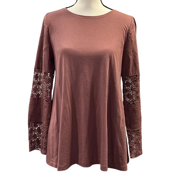 Logo Women's Mauve Long Sleeved Top Size XS - Picture 1 of 4